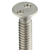 Tamper-Pruf Screws #6-32 x 2 in Spanner Flat Tamper Resistant Screw, 18-8 Stainless Steel, Plain Finish, 25 PK 121770