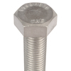 Zoro Select A4, 3/4 in Hex Head Cap Screw, Plain Stainless Steel, 3 in L, 5 PK U55010.075.0300