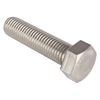 Zoro Select A4, 3/4 in Hex Head Cap Screw, Plain Stainless Steel, 3 in L, 5 PK U55010.075.0300