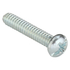 Zoro Select #6-32 x 3/4 in Combination Phillips/Slotted Round Machine Screw, Zinc Plated Steel, 100 PK U24212.013.0075