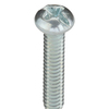 Zoro Select #6-32 x 3/4 in Combination Phillips/Slotted Round Machine Screw, Zinc Plated Steel, 100 PK U24212.013.0075