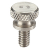 Zoro Select Thumb Screw, #10-24 Thread Size, Plain 18-8 Stainless Steel, 5/32 in Head Ht, 3/8 in Lg, 5 PK WFTSSS10