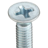 Zoro Select #8-32 x 1-1/4 in Phillips Flat Machine Screw, Zinc Plated Steel, 100 PK U24670.016.0125