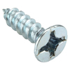 Zoro Select Wood Screw, #10, 3/4 in, Zinc Plated Steel Flat Head Phillips Drive, 100 PK U25120.019.0075