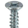 Zoro Select Wood Screw, #10, 3/4 in, Zinc Plated Steel Flat Head Phillips Drive, 100 PK U25120.019.0075