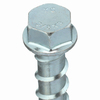 Zoro Select Concrete Screw, 3/8" Dia., Hex, 3" L, Steel Zinc Plated, 50 PK U70520.037.0300