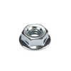 Zoro Select Serrated Lock Nut, 1/4"-20, Steel, Grade A, Zinc Plated, 9/64 in Ht, 100 PK 3HDX2