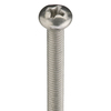 Zoro Select #8-32 x 2-1/4 in Phillips Pan Machine Screw, Plain 18-8 Stainless Steel, 100 PK U51122.016.0225