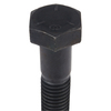 Zoro Select Grade 5, 1/2"-13 Hex Head Cap Screw, Black Oxide Steel, 2-1/4 in L, 10 PK U01000.050.0225