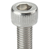 Zoro Select M5-0.80 Socket Head Cap Screw, Plain Stainless Steel, 12 mm Length, 50 PK M51050.050.0012