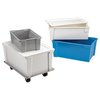 Mfg Tray Hang & Stack Storage Bin, Fiberglass reinforced thermoset composite, 24 in W, Gray, 34.125 in L 790808 GY