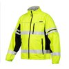Kishigo Jacket, Lime, Polyester, Unisex, 30" L, XL JS137-XL