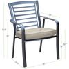 Hanover Pemberton 5-Piece Patio Set with 4 Cushioned Dining Chairs PEMDN5PCS-ASH