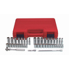 K-Tool International 1/4" Drive Socket Set, SAE, Metric, 44 pcs KTI-21044