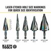 Klein Tools Step Drill Bit, Flute, 1/4 to 3/4-Inch QRST03