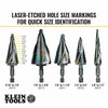 Klein Tools Step Drill Bit, Flute, 3/16 to 7/8-Inch QRST14