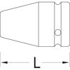 Gedore Adaptor For Bits 1/4" Hex - 3/8" Square KB 630