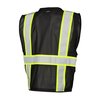 Kishigo Safety Vest, Zipper, Black, L/XL B100-L-XL