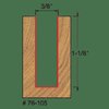 Freud Down Spiral Bit with 3/8" Shank, 3/8"(Di 76-105