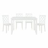 Homelegance Astoria Dining Set Dining Set, White, Table + 4 Chairs 5892WT