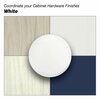 Richelieu Hardware 2 3/32 in (53 mm) White Contemporary Ceramic Cabinet Knob BP2315030