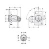 Richelieu 34 in 19 mm Cam Lock for max 2932 in 23 mm Panel Thickness  Chrome 225240140