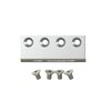 Richelieu Connector Plate for Biparting Doors, Stainless Steel 170 2462045005SSR