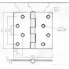 Richelieu 2Pack 4inch 102 mm Full Mortise Butt Hinge, Brass 2822BB