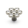 Richelieu Hardware 1 7/8 in (48 mm) x 1 23/32 in (44 mm) Clear, Chrome Contemporary Cabinet Knob with Swarovski Crystal 30774814011