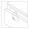 Richelieu 2132 in 165 mm Drawer Lock for max 34 in 19 mm Panel Thickness  Nickel 313130195