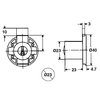 Richelieu 2932 in 23 mm Drawer Lock for max 2932 in 23 mm Panel Thickness  Chrome 313152140