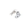 Richelieu 78 in 22 mm PushButton Lock for max 78 in 22 mm Panel Thickness  Chrome 369471140