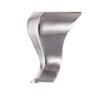 Richelieu Hardware Curved Aluminum Furniture Leg, 4 in (102 mm), Brushed Aluminum 560060