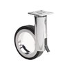 Richelieu Hardware Rotola Series Design Caster, Swivel with Brake, with Plate, Black, Chrome 8088128140
