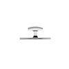 Richelieu Hardware 3 17/32 in (90 mm) x 1 7/32 in (31 mm) Chrome Contemporary Cabinet Knob and Backplate Abbeydale BP224543140