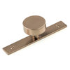 Richelieu Hardware 1 9/16 in (40 mm) Champagne Bronze Contemporary Cabinet Knob and Backplate BP229540CHBRZ