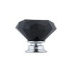 Richelieu Hardware 1 9/16 in (40 mm) Chrome, Black Contemporary Cabinet Knob BP30304014090