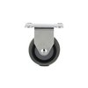 Richelieu Hardware Industrial Gray Thermoplastic Rubber Caster, Fixed, with Plate, Gray F27274