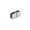 Richelieu Hardware 180° Glass Connector with Square Ends, Stainless Steel HRGCS6536180170