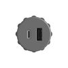 Richelieu Hardware 5 V Rounded Recessed USB Charger, Gray OEXH716B100