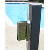 Richelieu Hardware 90° Wall-to-Glass/Post-to-Glass Mount Adjustable Spring-Loaded Pool Gate Hinge, Polished Stainless PGHSQPG02171