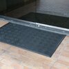 Rubber-Cal Dura-Scraper Checkered Commercial Entrance Mat - 3/8 in x 2 ft x 3 ft - Black Rubber Doormats 03-235-CH-2x3