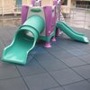 Rubber-Cal "Eco-Safety" Interlocking Playground Tiles - 2.5 x 19.5 x 19.5 inch- 150 Pk- 396 Sq Ft- Blue 04-126-LB-150PK