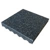 Rubber-Cal Eco-Safety Interlocking Playground Tiles - 2.5 x 19.5 x 19.5 inch- 150 Pk-Blue/White Speckled 04-128-BW-150PK