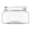 Tricorbraun 8 oz Clear PET Plastic Firenze Square Low Profile Jar- 70-400 Neck Finish 026033