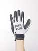 Mcr Safety Latex Coated Gloves, Palm Coverage, Black/Gray, XL, PR 9688VXL