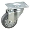 Zoro Select Swivel NSF-Listed Plate Caster, TPR, 3 in., 210 lb. 2G053