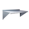 Zoro Select Steel Wall Shelf, 12"D x 36"W x 11-1/2"H, Silver 2HFY1