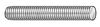 Zoro Select 3' Plain 304 Stainless Steel 1/4"-28 Threaded Rod 88001