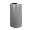 Rubbermaid Commercial 12 gal Half-Round Trash Can, Stainless Steel, 17 1/2 in Dia, Open Top FGSH12SSPL